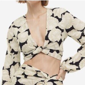 Linen Cotton blend top and skirt